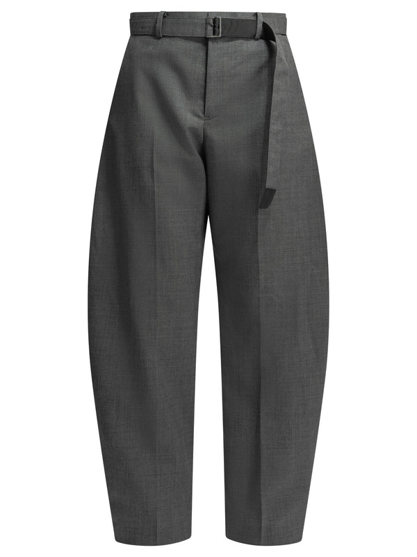 Tailored Wool Pants Trousers Grey