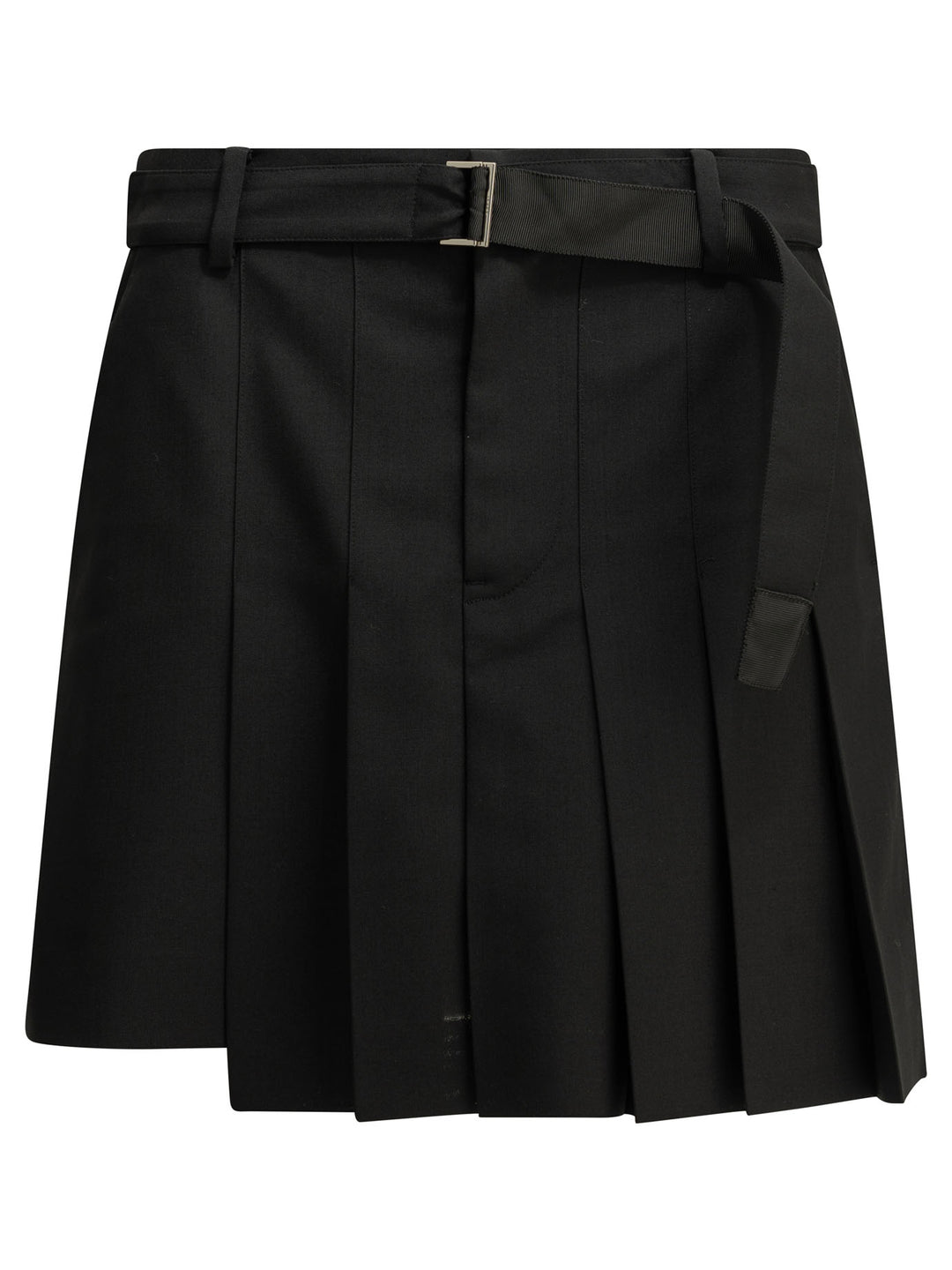Sacai Formal  Made Of Wool Blend Shorts - Nero | ec5c436ad06fc9a2ea4bae3a89b5864e9dabde08