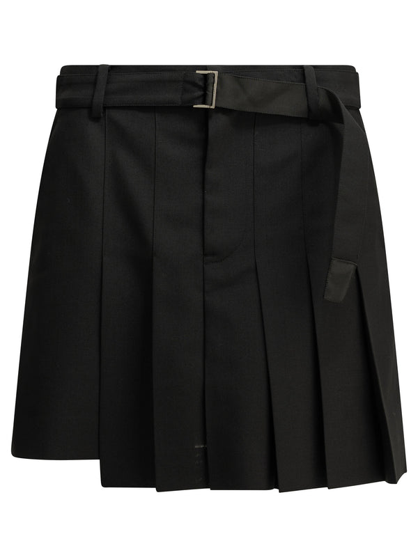 Formal Made Of Wool Blend Shorts Nero