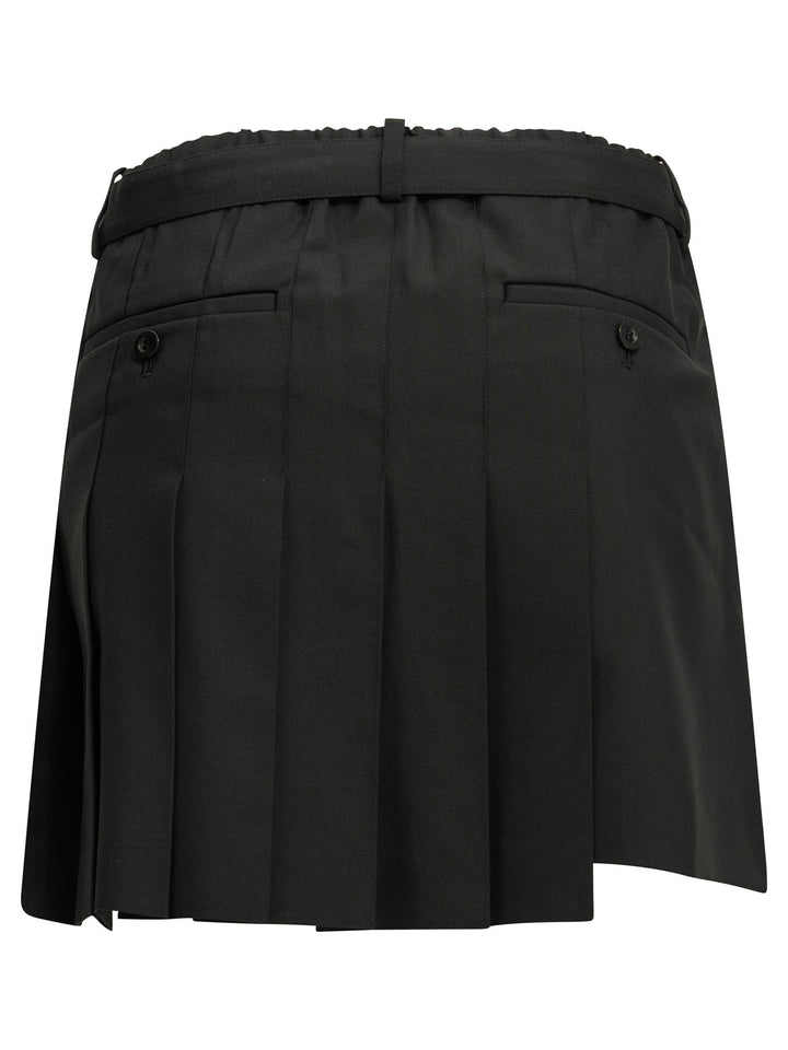 Sacai Formal  Made Of Wool Blend Shorts - Nero | 167ae10f3f13a63bd3570a9a94262bf12a16b93d