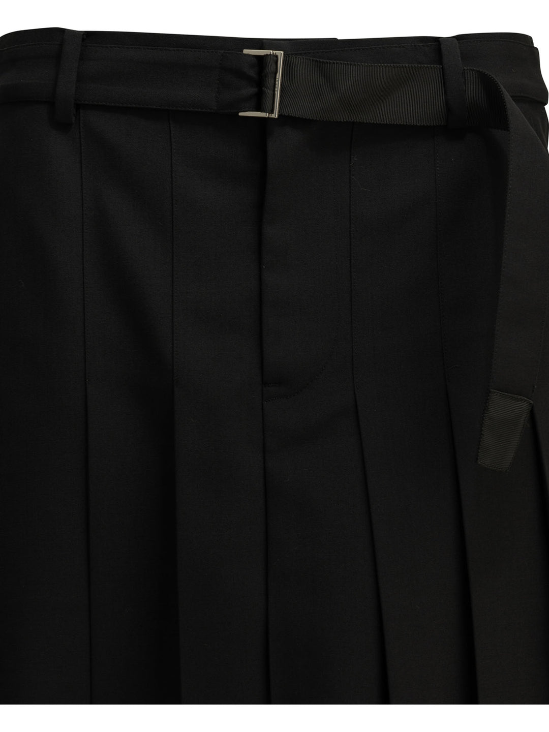 Sacai Formal  Made Of Wool Blend Shorts - Nero | 651738db82828f0ab1882baa3b0154f8c5a2c0f0
