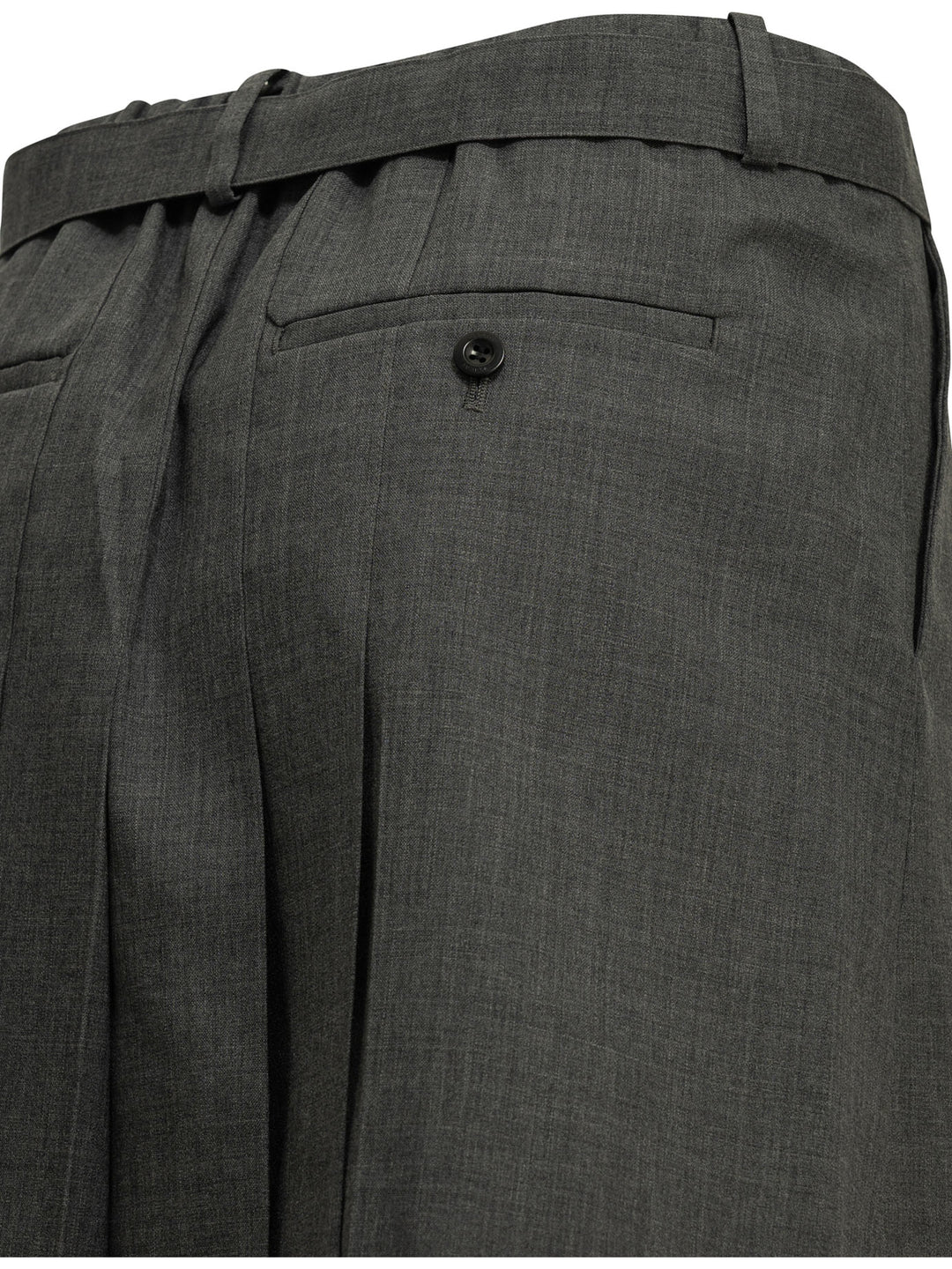 Sacai Formal  Made Of Wool Blend Shorts - Grey | b1e16495474eed55bb891f9457fcfd53e9d6e6de