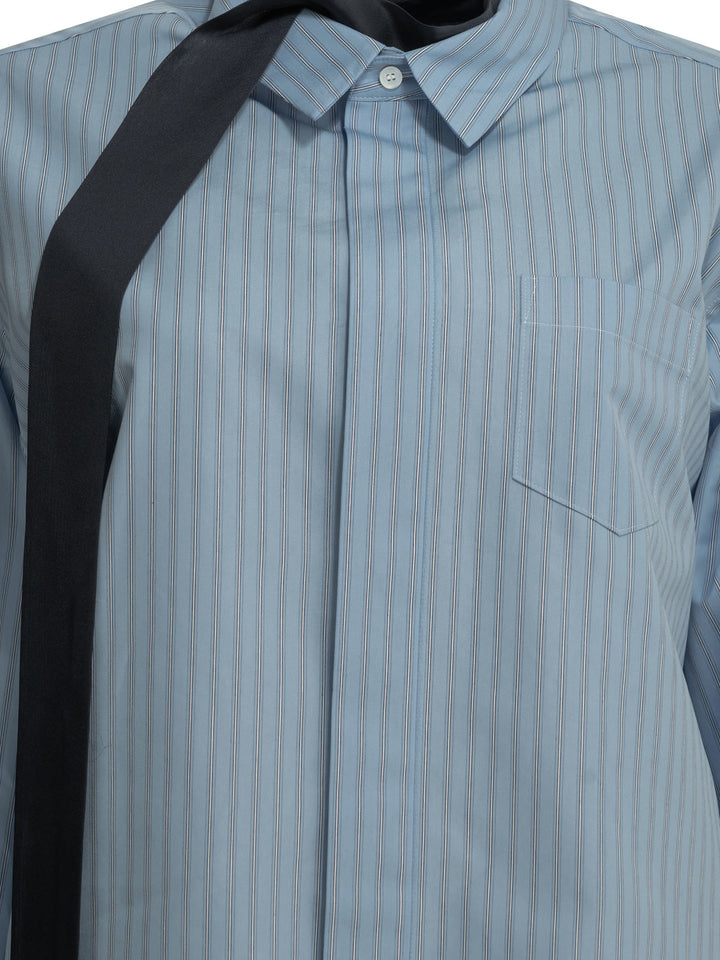 Sacai Short Shirtdress Abiti - Light blue | 6009334c85e5db18b1cd3cdaf51ea2f2f5b47d6a