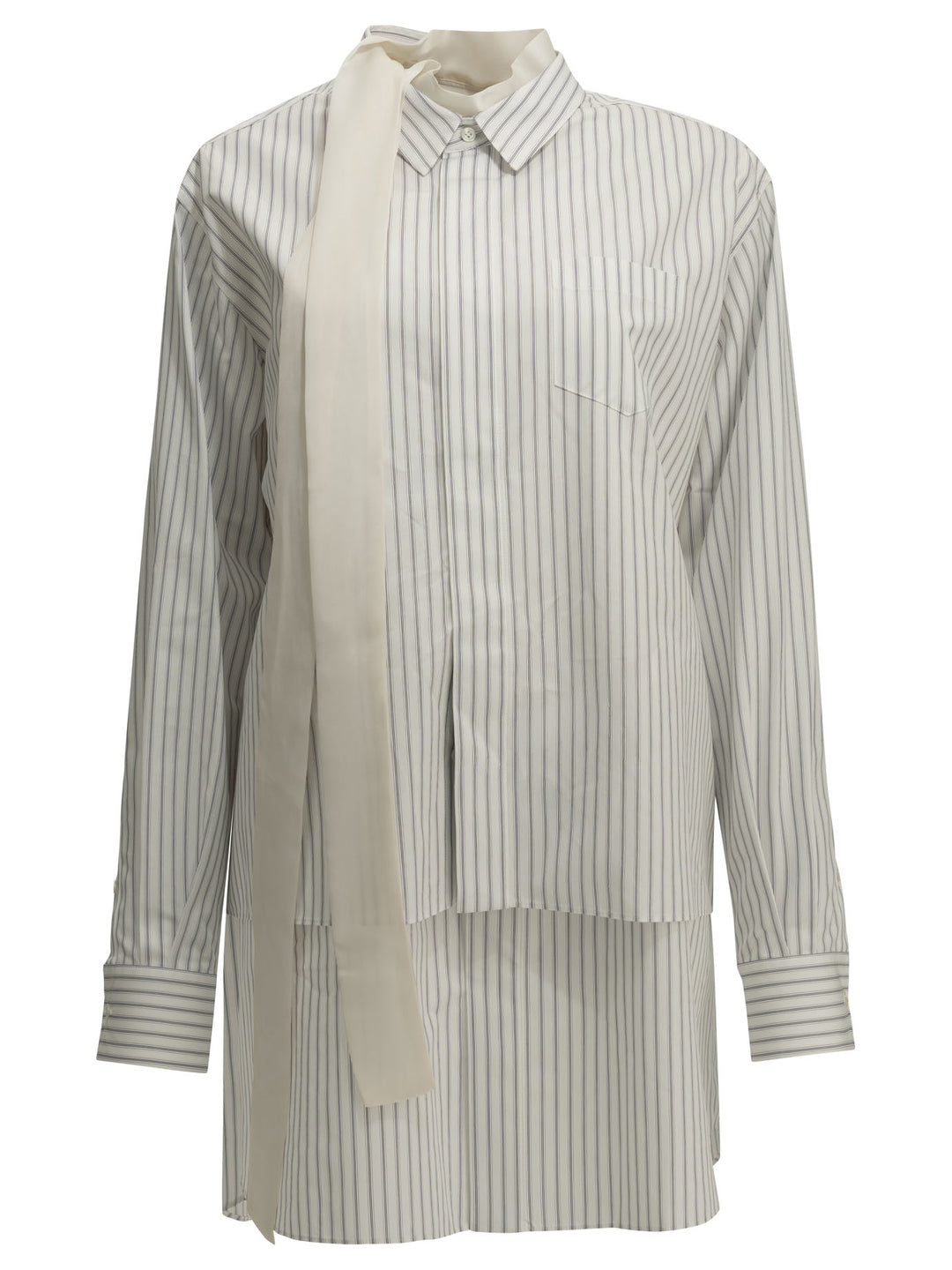 Sacai Short Shirtdress Abiti - Bianco | ff4c30ae71d447e4afc2bfe070b79721c4d5557c