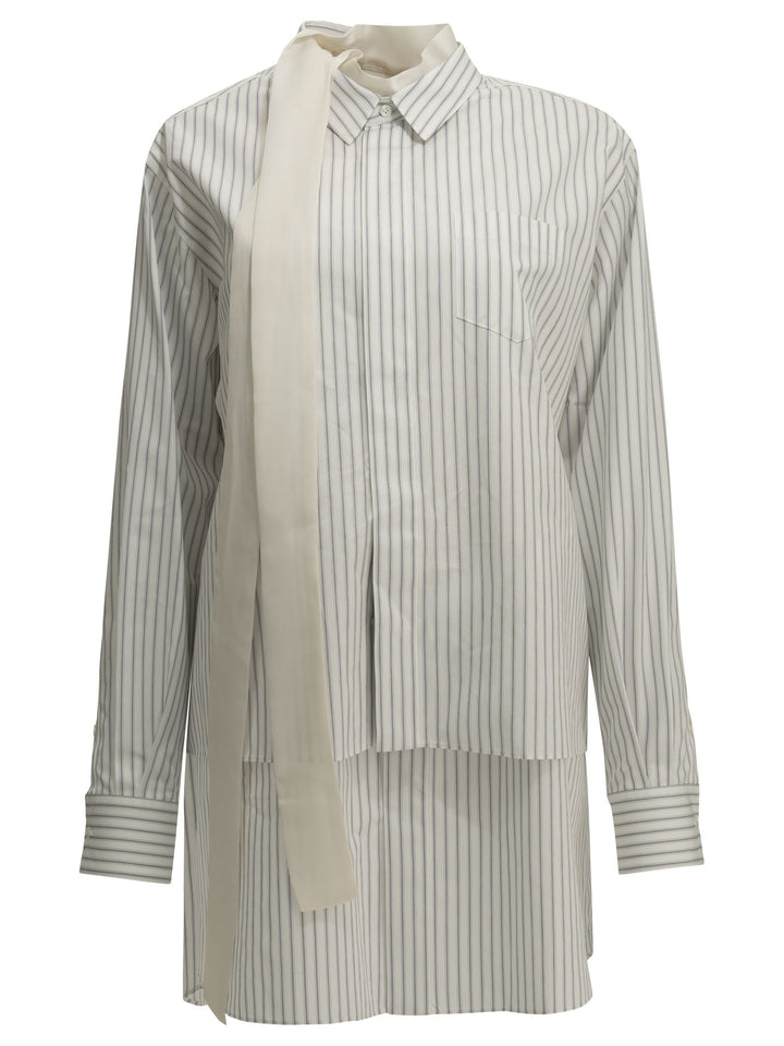 Sacai Short Shirtdress Abiti - Bianco | ff4c30ae71d447e4afc2bfe070b79721c4d5557c