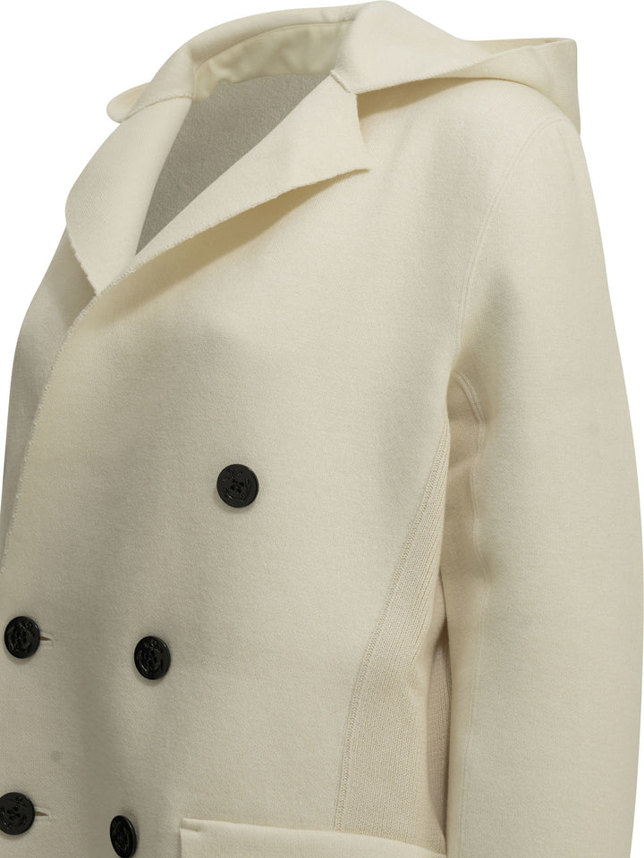 Sacai Double-Breasted Blazer Jackets and Coats - Bianco | 7fa84ffc03c524ef6c16ab297f542cca6f9b0dfc