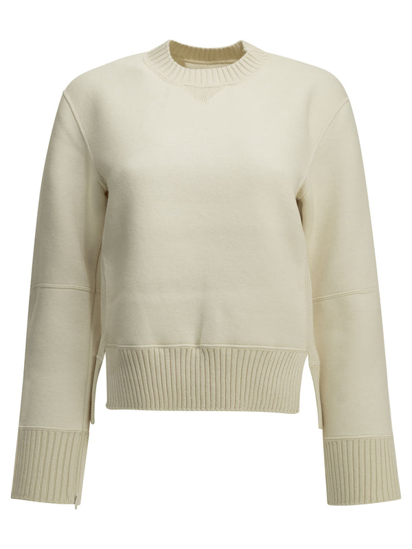 Crew-Neck Sweater Made Of A Cotton-Cashmere Blend Knitwear Bianco