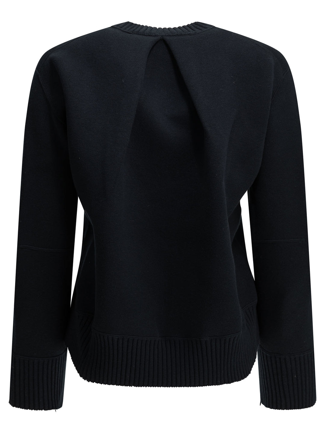 Sacai Crew-Neck Sweater Made Of A Cotton-Cashmere Blend Knitwear - Blu | a686e54270615a1b0c8e55b8aff6f5de9dee027c