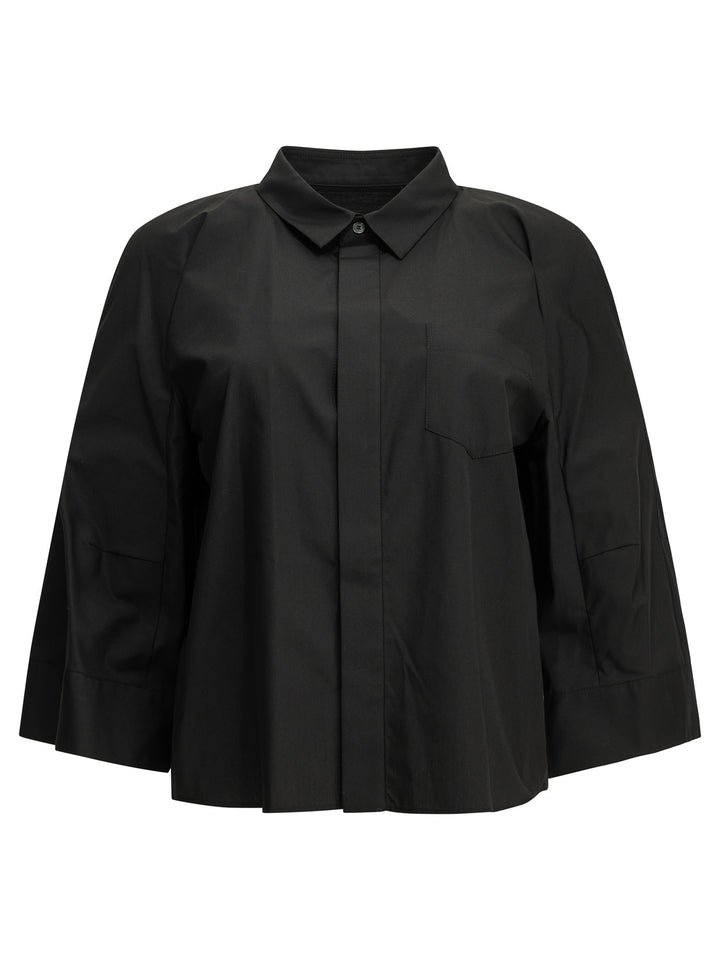 Sacai Poplin Shirts - Nero | 637cd4df469bbd7b57cc12503dd2a92c3b2afbee