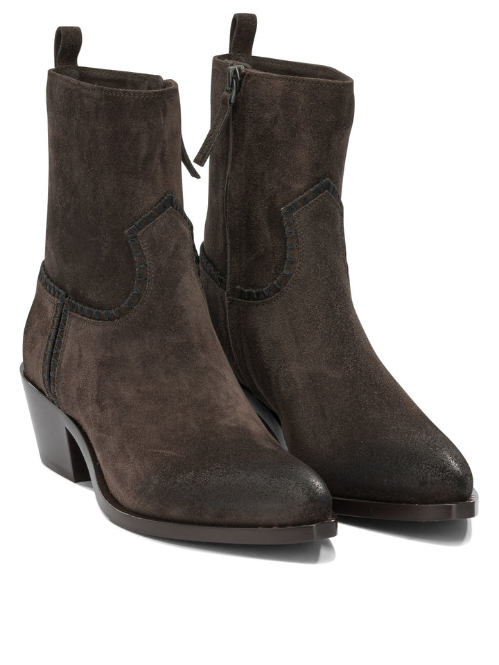Sartore Velour 45mm Boots and Ankle Boots - Marrone | d28e459e73e68404671283ec28df263b888e4ccf