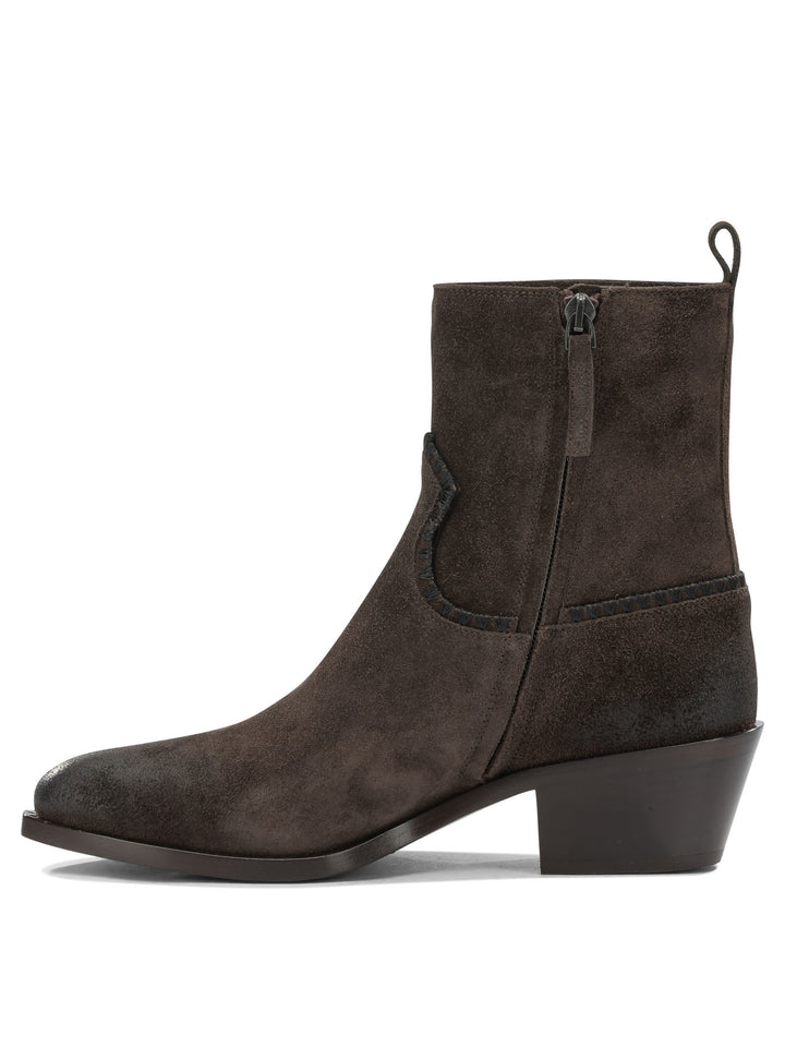 Sartore Velour 45mm Boots and Ankle Boots - Marrone | 98321b9c539ea8dfd17e312d27a503c2cd531774