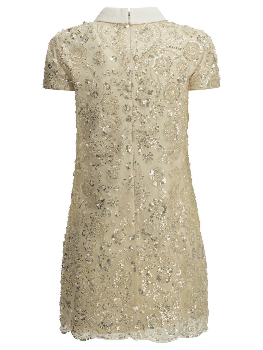 Self-Portrait Vestido Recto Corto Blanco