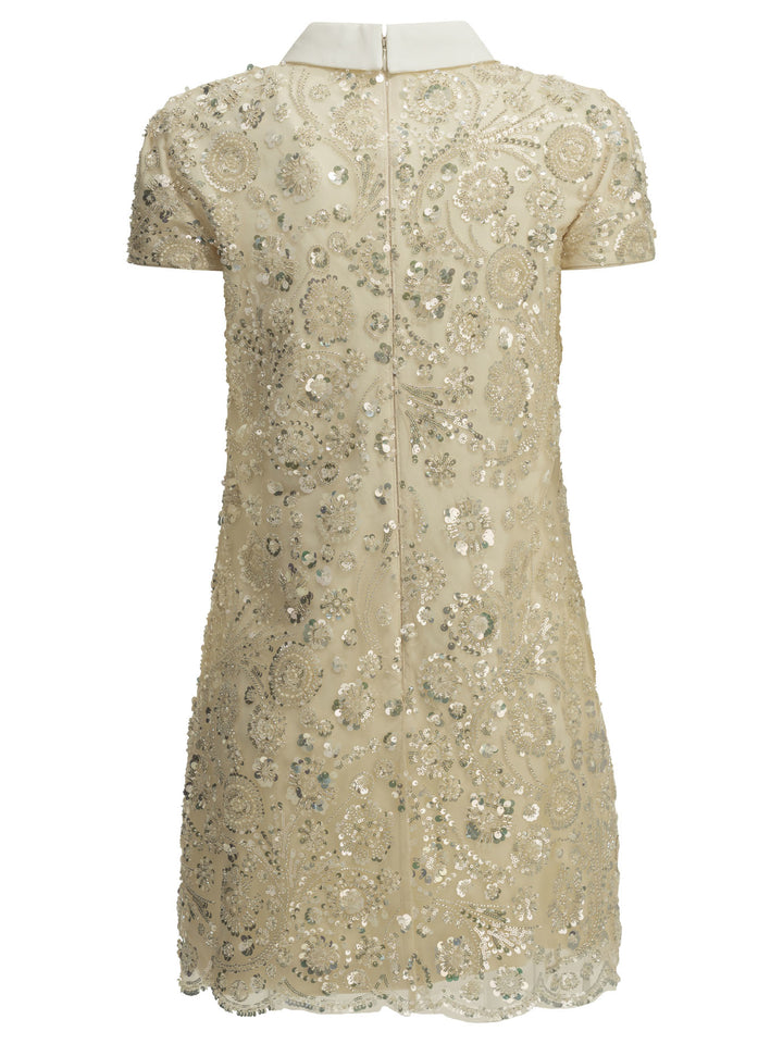 Self-Portrait Vestido Recto Corto Blanco