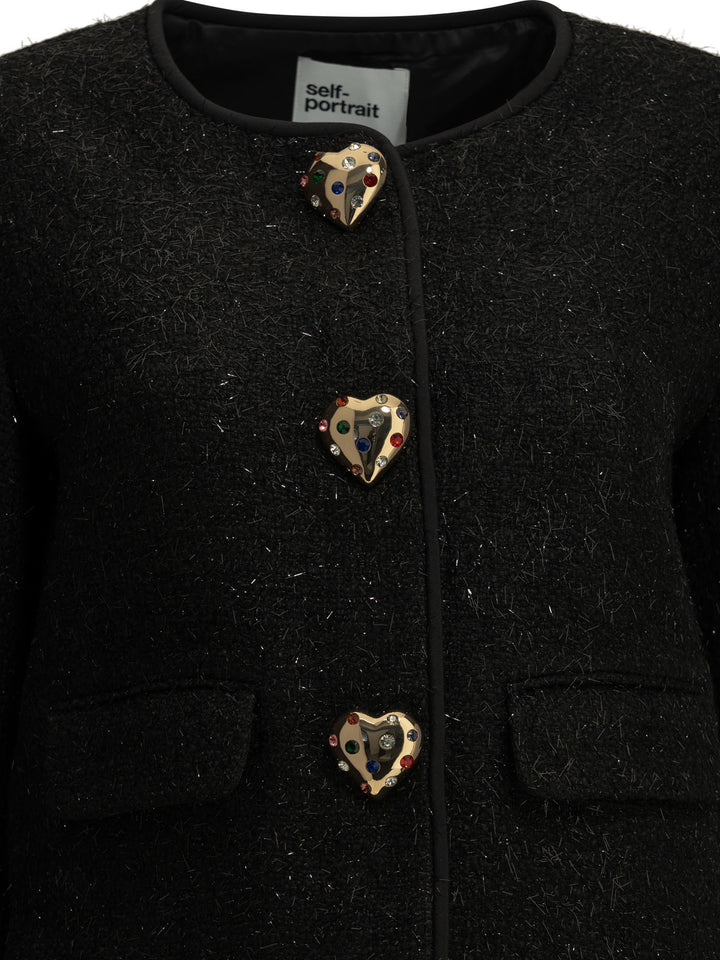 Self-Portrait Bouclé Blazer Jackets and Coats - Nero | 2af0b8977e534b05c217626e2ba9070eb4b5ac69