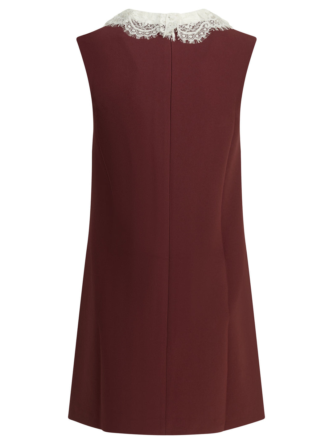 Self-Portrait Short Dress With Lace Detail Abiti - Bordeaux | 135e6871aed1148002007bebb275e9ddab6dabbd