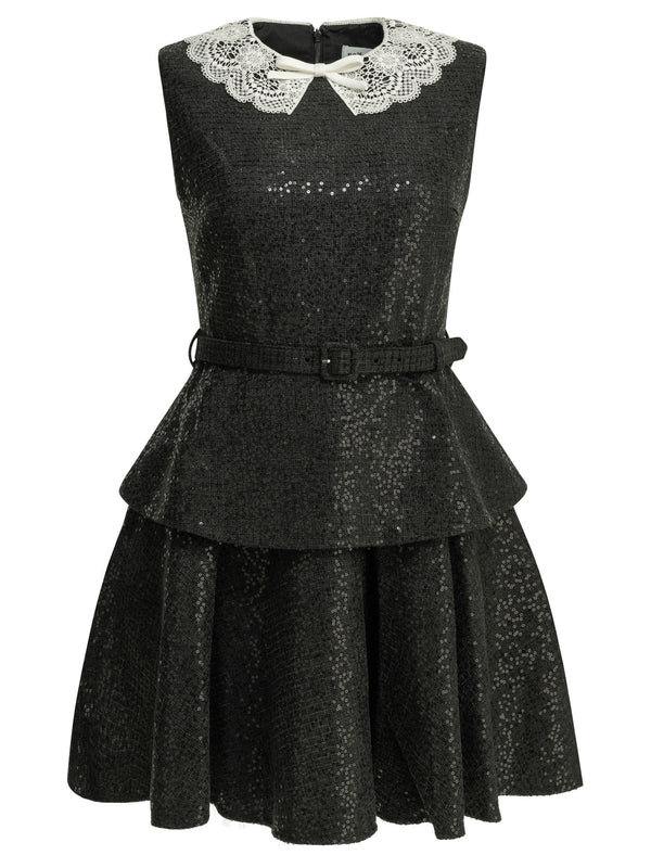 Short Sequin Dress Abiti Nero