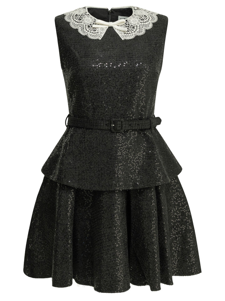 Self-Portrait Short Sequin Dress Abiti - Nero | 0cf007beccbdb481ad5afd336c2194fbea48acd1