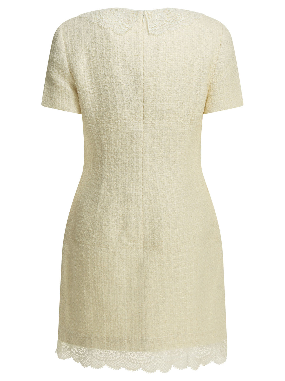 Self-Portrait Short Dress With Lace Details Abiti - Bianco | f3d8f45a409297ab398e4443e92219b3dcb365a8