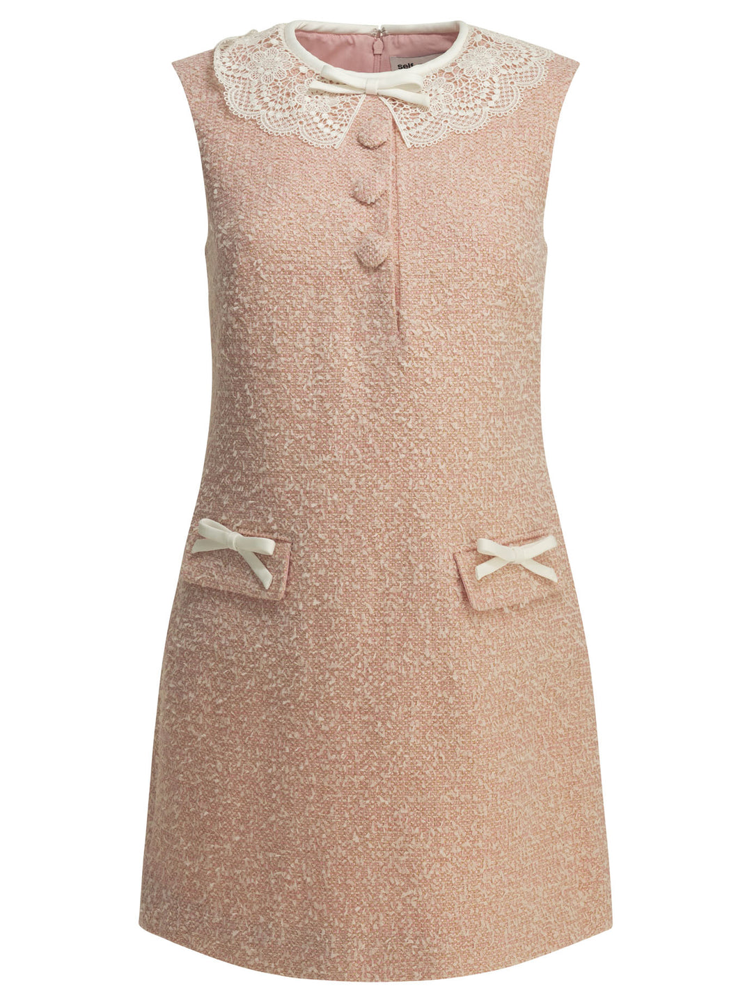 Self-Portrait Short Bouclé Dress Abiti - Rosa | ca495b7fa88c855626cb8a5faf6e9896b72ce302