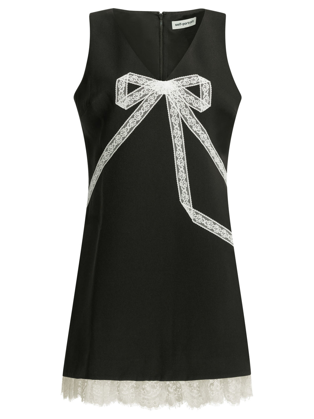 Self-Portrait Short Sheath Dress With Bow Abiti - Nero | 9e803df2fabe9bb9e2bbd71801ba0f8e7566fe8f