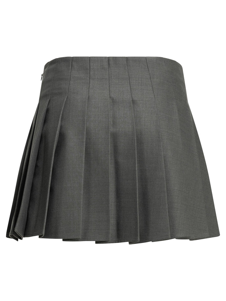 Self-Portrait Pleated Miniskirt Gonne - Grey | ee387128c281595e370e4c32e98a8b9c5cdf05ae