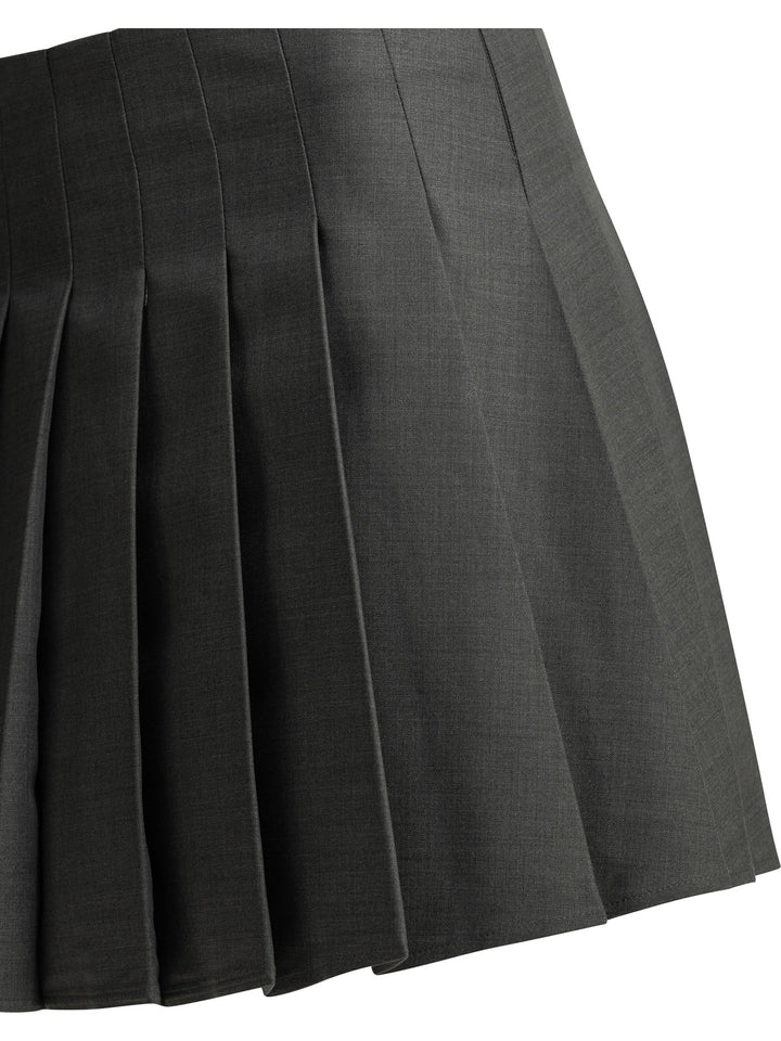 Self-Portrait Pleated Miniskirt Gonne - Grey | 81f38f5040a3d8c3f0c39668545e0c8c439f4dee
