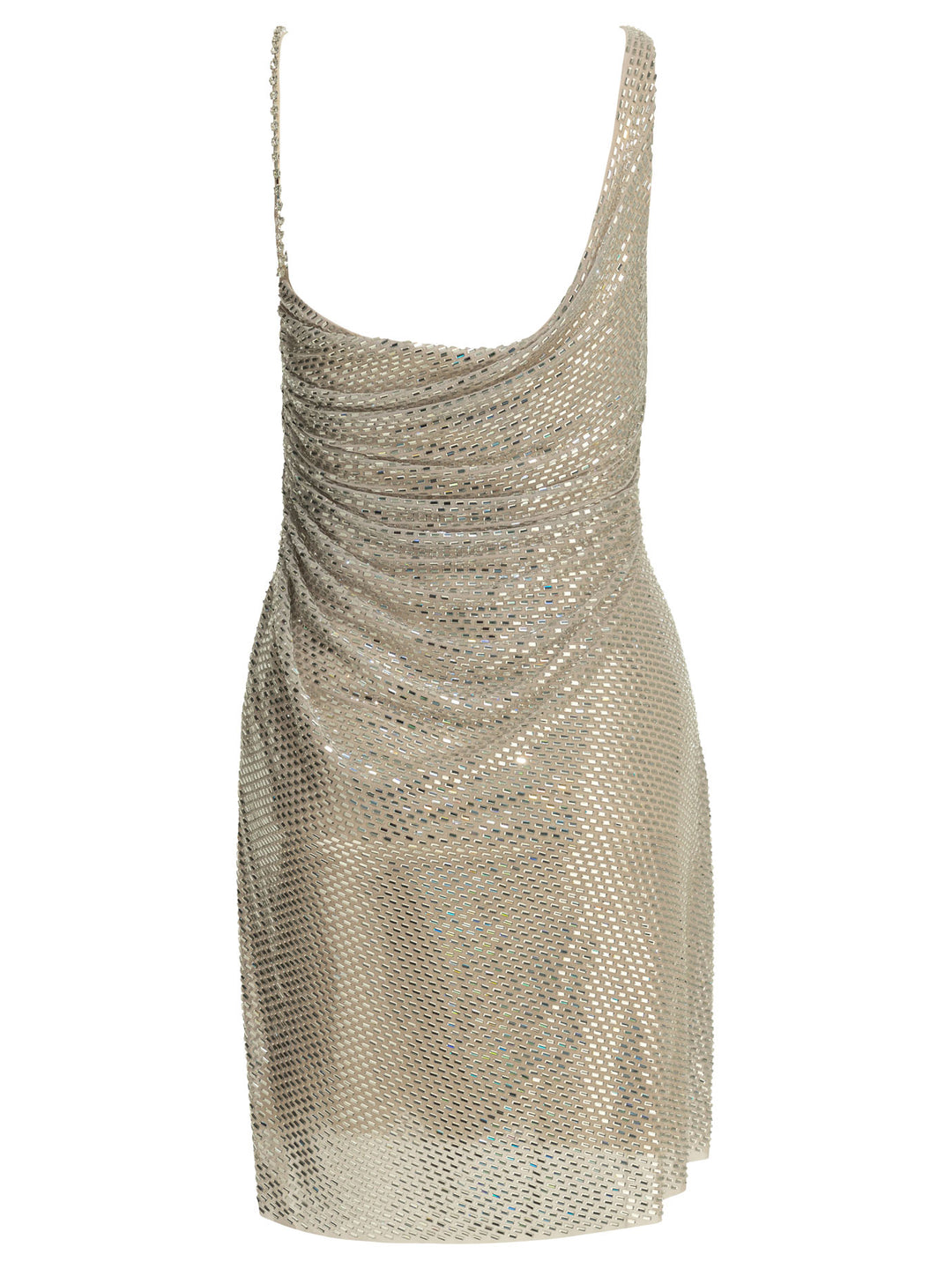 Self-Portrait Short Dress With Rhinestones Abiti - Silver | 9094e0ccb4cfb3d407b470e6031981b1703ce0bc