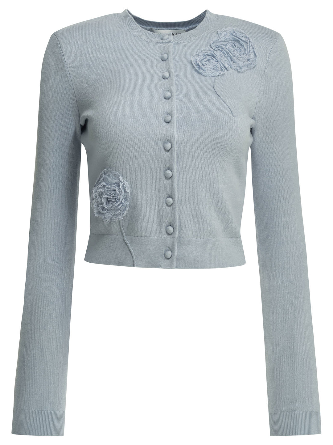 Self-Portrait Embroidered Cardigan Knitwear - Light blue | 5854b883cd21f0fac9b4475e88bd623b53295dc3
