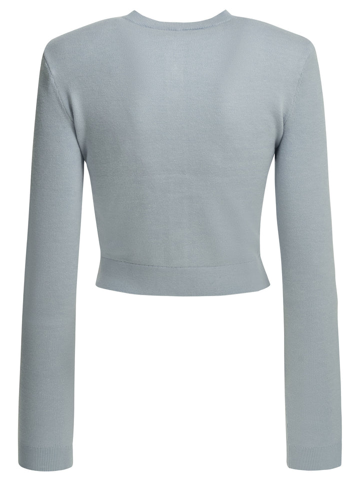 Self-Portrait Embroidered Cardigan Knitwear - Light blue | 395622b58da1238205b55ba658bf5e49d346c3e6
