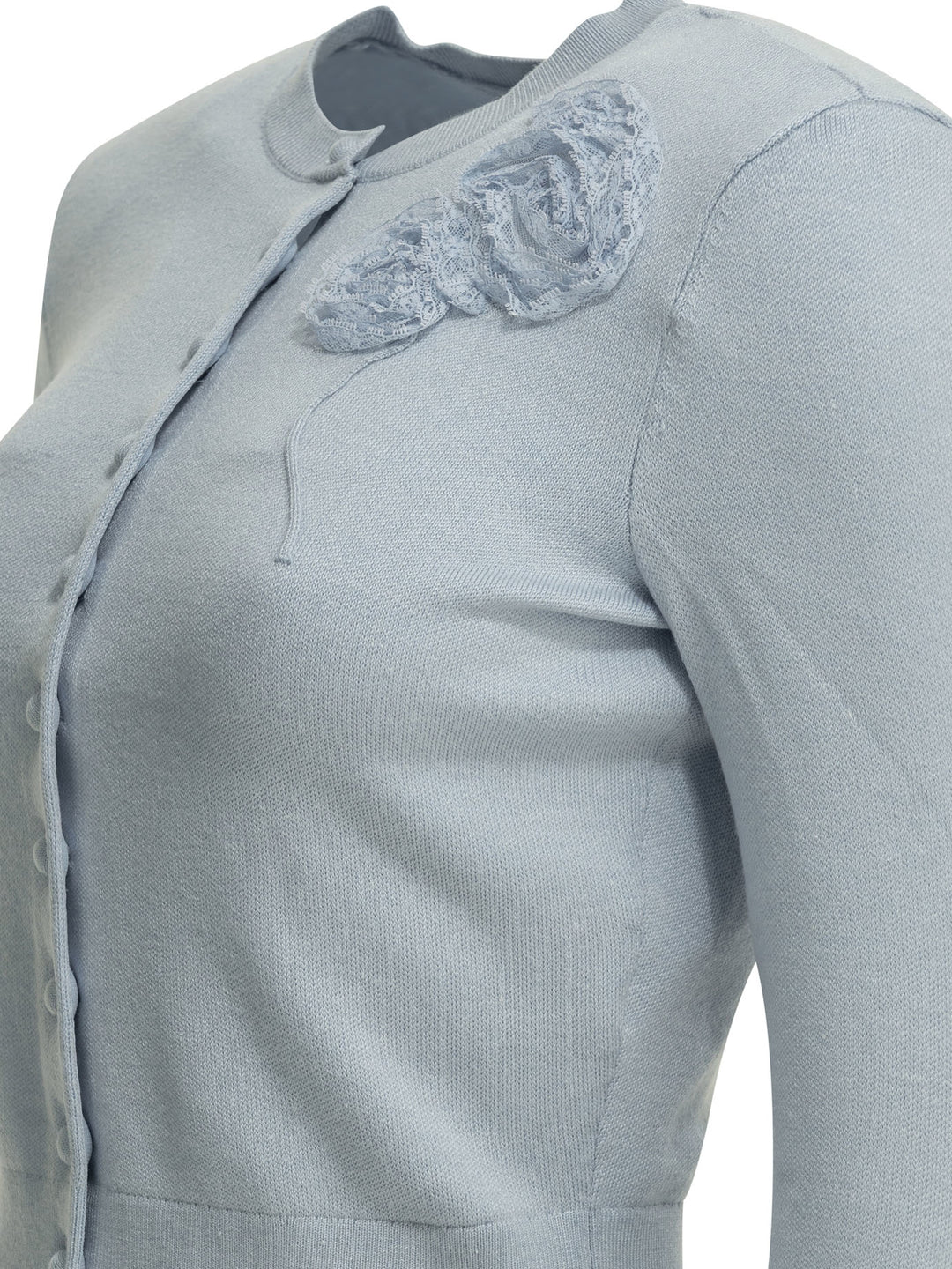 Self-Portrait Embroidered Cardigan Knitwear - Light blue | 3feea769e27e00b7a35a00ad81aca0e73a37ad8d