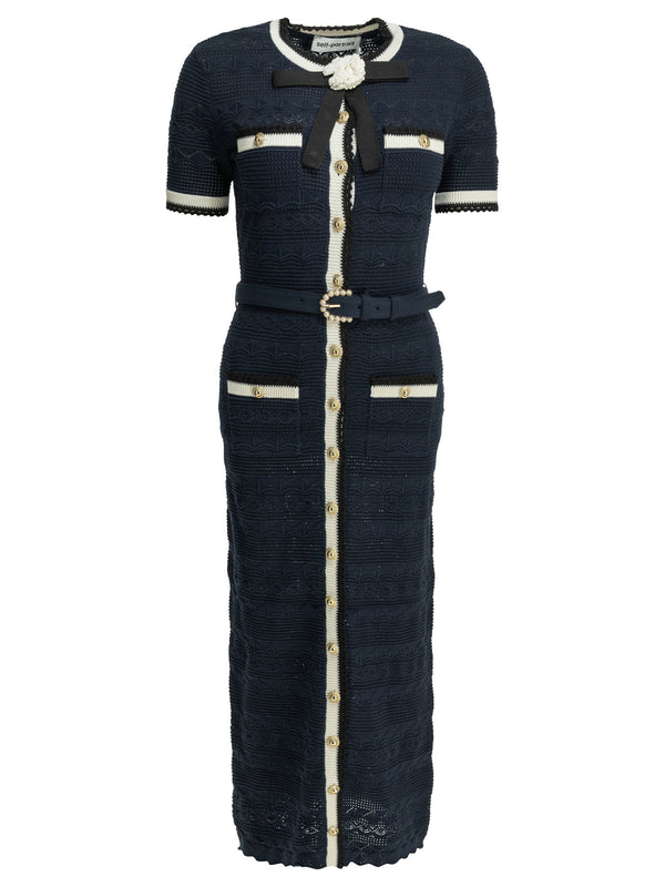 Knit Midi Dress Abiti Blu