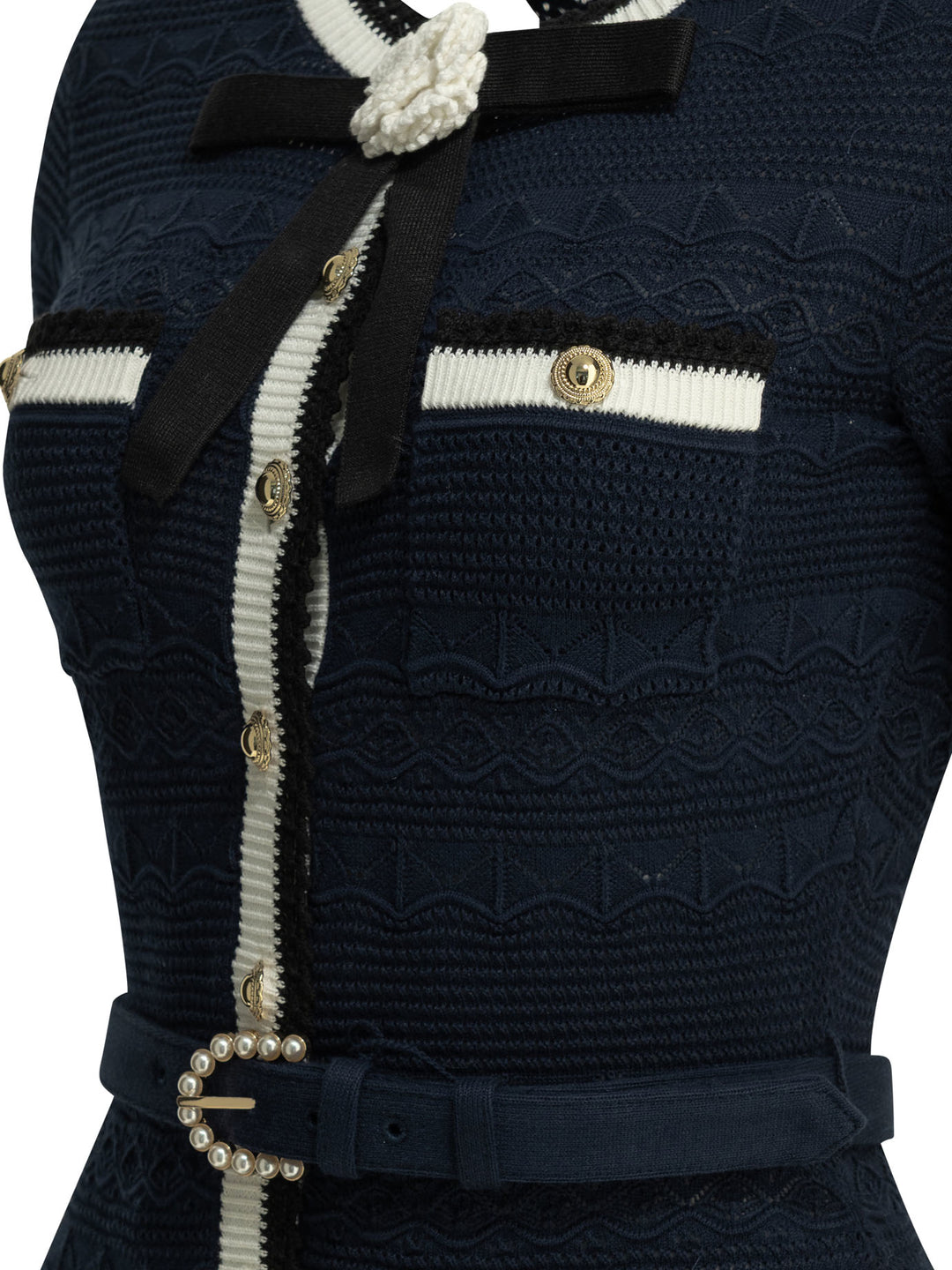 Self-Portrait Knit Midi Dress Abiti - Blu | 7f37d02cc9168a09584aacae33d5a6cfcb5d7676