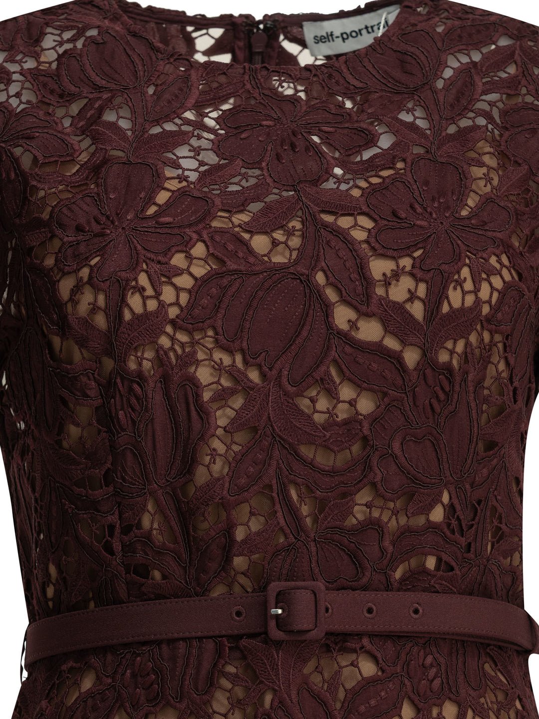 Self-Portrait Lace Midi Dress Abiti - Bordeaux | ad03fa95aa07c1d461545d3ce0a1577fff6c58c8