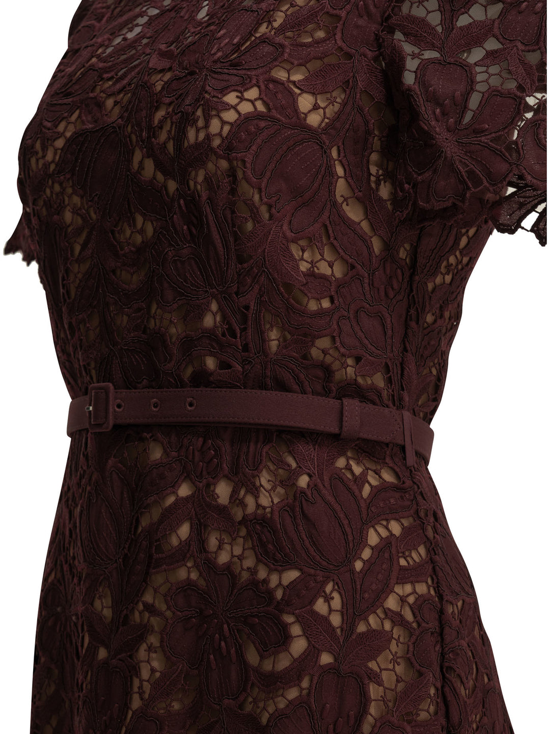 Self-Portrait Lace Midi Dress Abiti - Bordeaux | 5df0d33167c44b6ba2e9a79f0d919182e25233ab