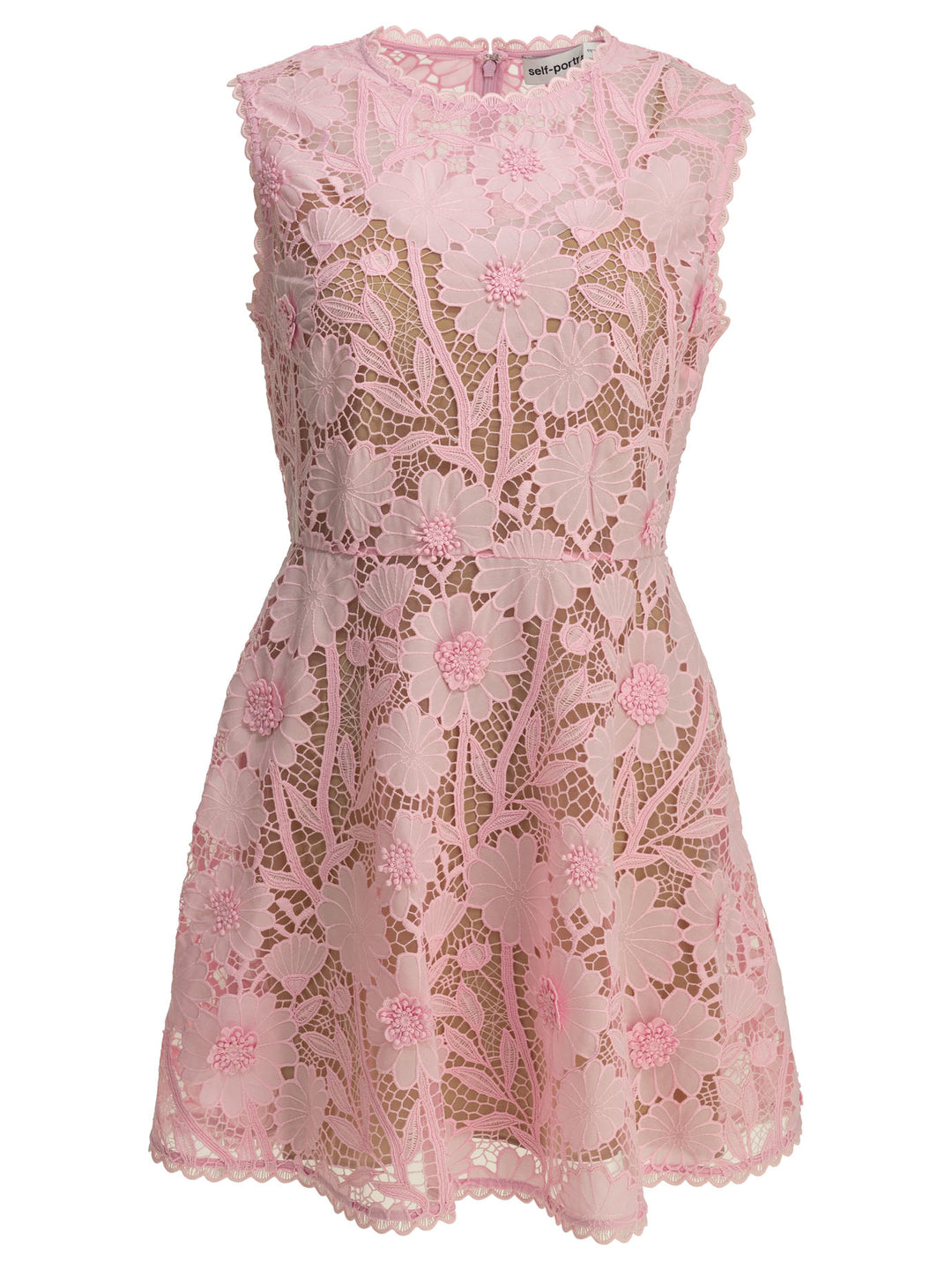 Self-Portrait Short Lace Dress Abiti - Rosa | e96dbe15f8e197b830f436cd76797c32ea434fb2