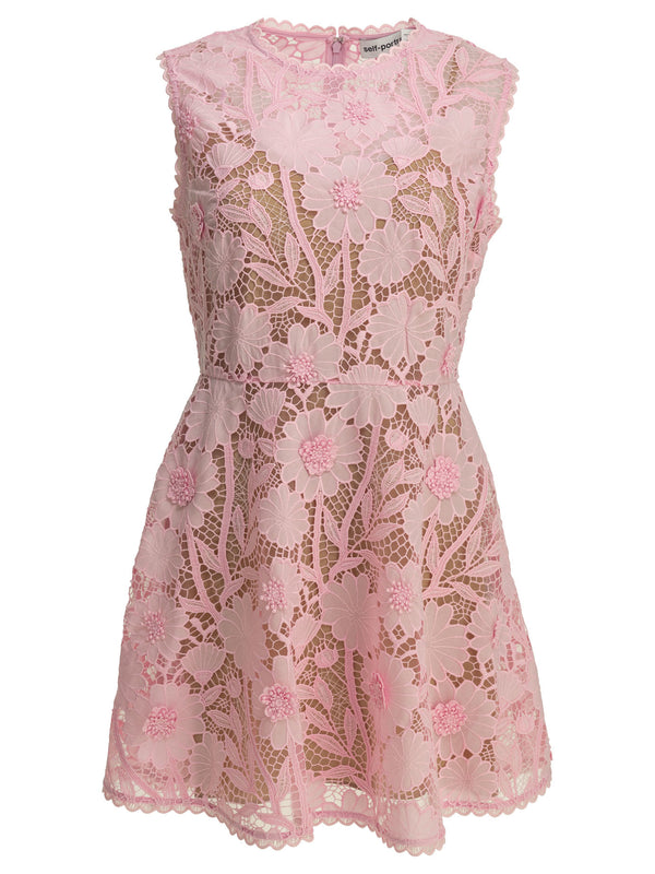 Short Lace Dress Abiti Rosa