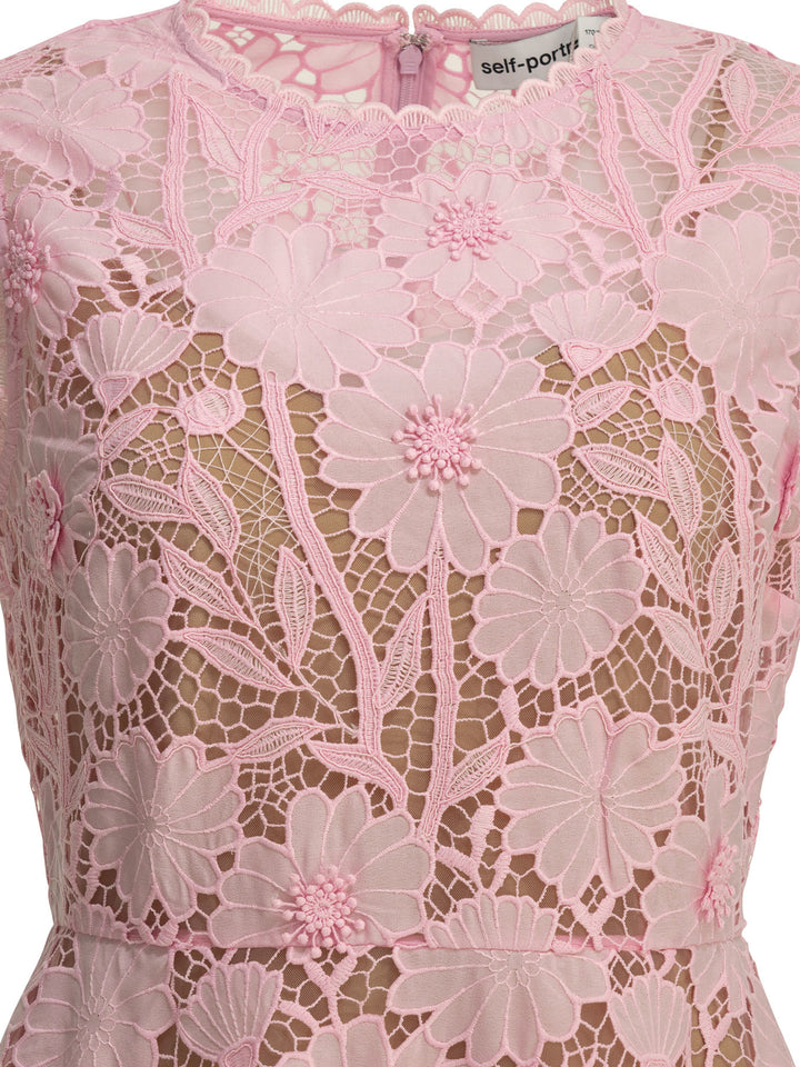 Self-Portrait Short Lace Dress Abiti - Rosa | ee8eb48ee5d249281a78fb83db12e47e45166857
