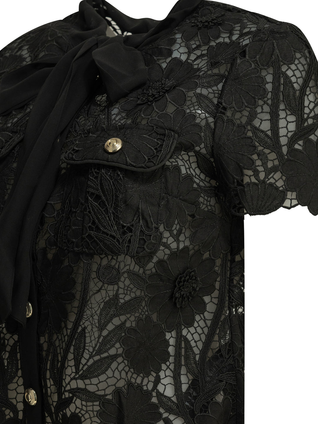 Self-Portrait Lace Blouse Shirts - Nero | 1860b8b92e27384c9a5788a0e682a4c04c2d5026