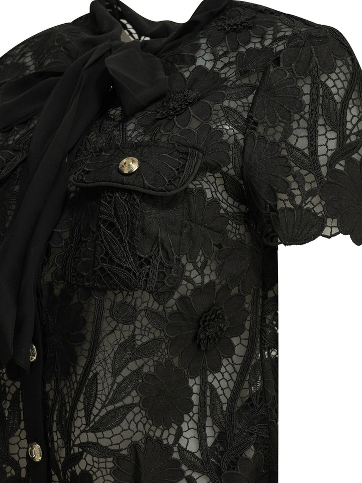 Self-Portrait Lace Blouse Shirts - Nero | 1860b8b92e27384c9a5788a0e682a4c04c2d5026
