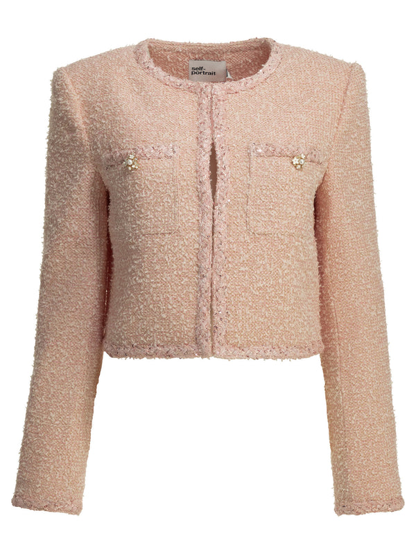 Bouclé Blazer Jackets And Coats Rosa
