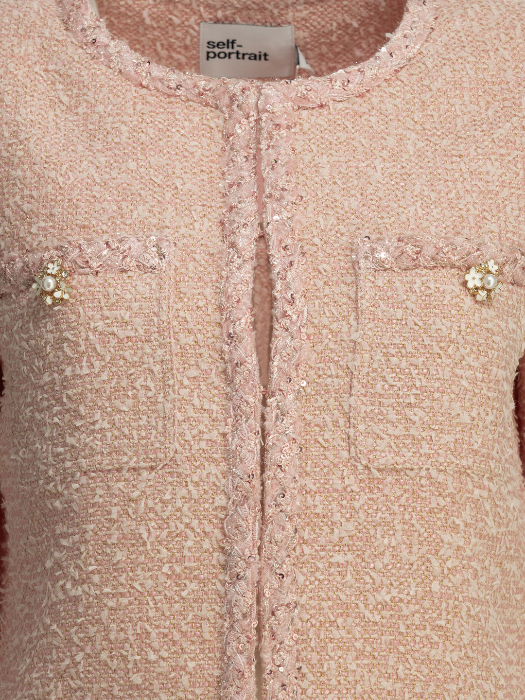 Self-Portrait Bouclé Blazer Jackets and Coats - Rosa | 0883f28c9bc77841313681e55f35db8414e61218