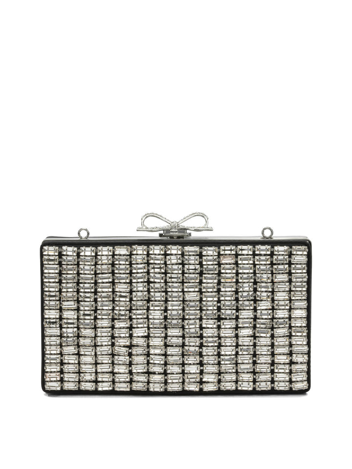 Self-Portrait Crystal Clutch Bag Clutches - Silver | 50a7230206521e0e2f50a3caa52ea8919ec1de32