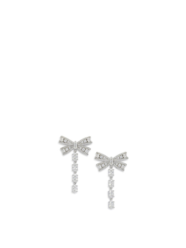 Dangling Earrings With Crystals Jewels Silver