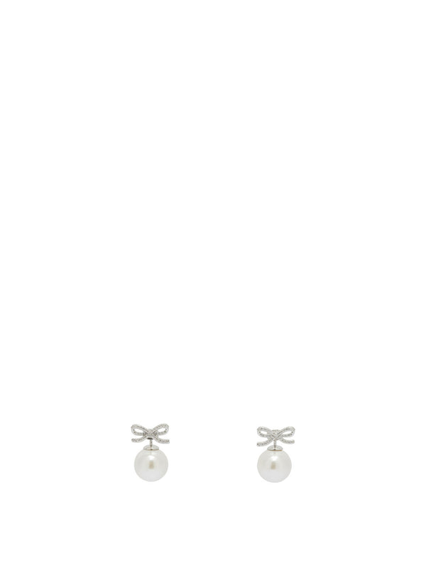 Earrings With Pearl And Crystals Jewels Silver