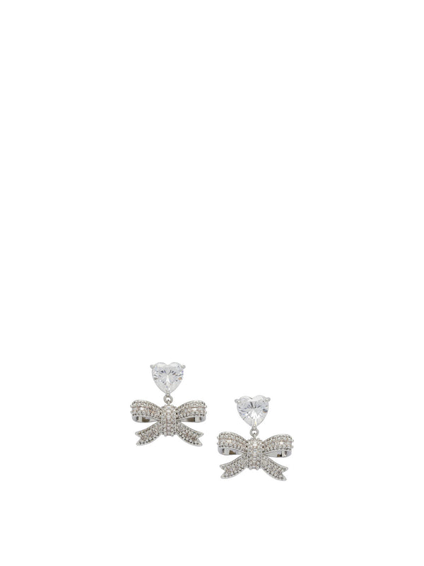 Earrings With Crystals Jewels Silver