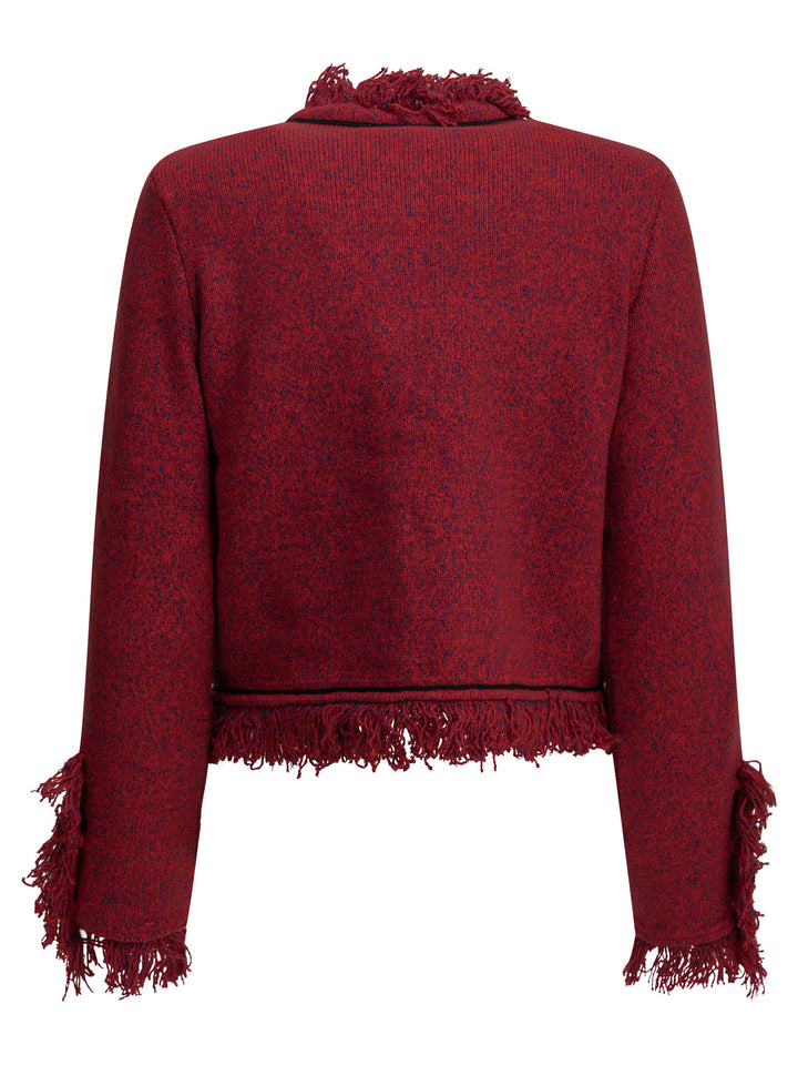 Self-Portrait Fringed Blazer Jackets and Coats - Rosso | 79c8eebc3335d6aac0d24126bf4f9005ec63057d