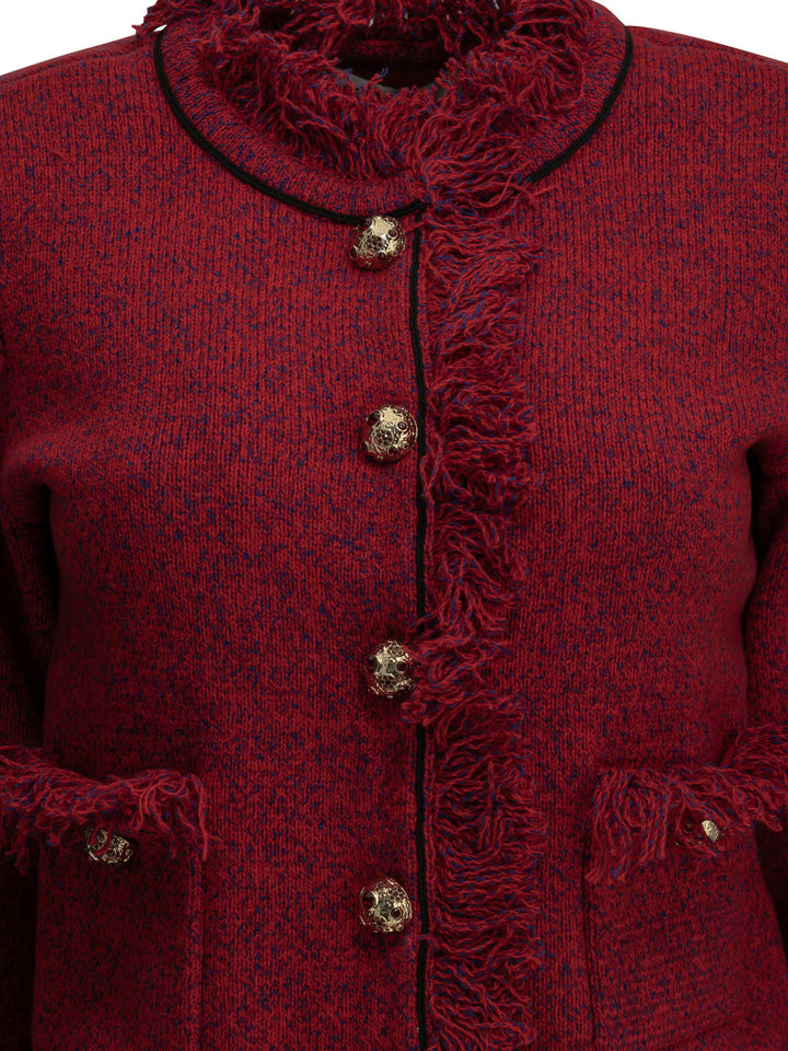 Self-Portrait Fringed Blazer Jackets and Coats - Rosso | f715ba1dcfddc37ee428567d0779b4c81a22eb92