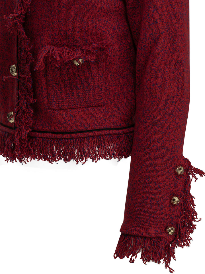 Self-Portrait Fringed Blazer Jackets and Coats - Rosso | 48a4b3e595c9e29a98d8d276ec3fa56101e780a4