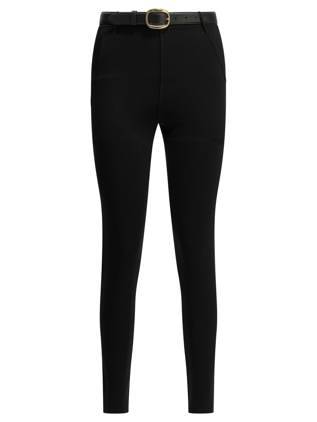 Self-Portrait Leggings de Punto Pantalones Negro