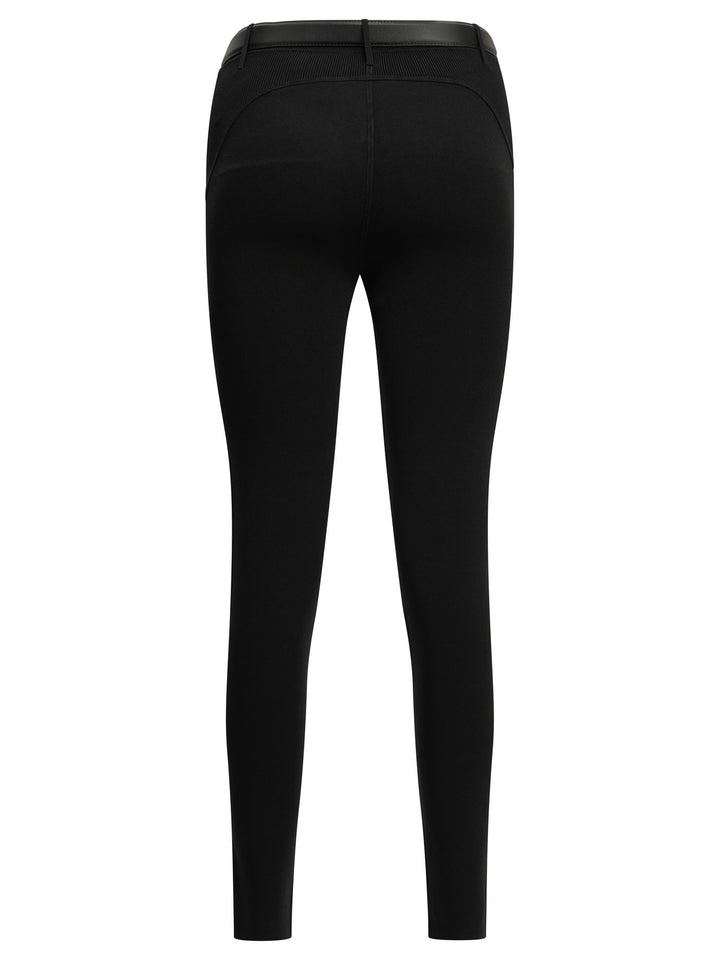 Self-Portrait Leggings de Punto Pantalones Negro